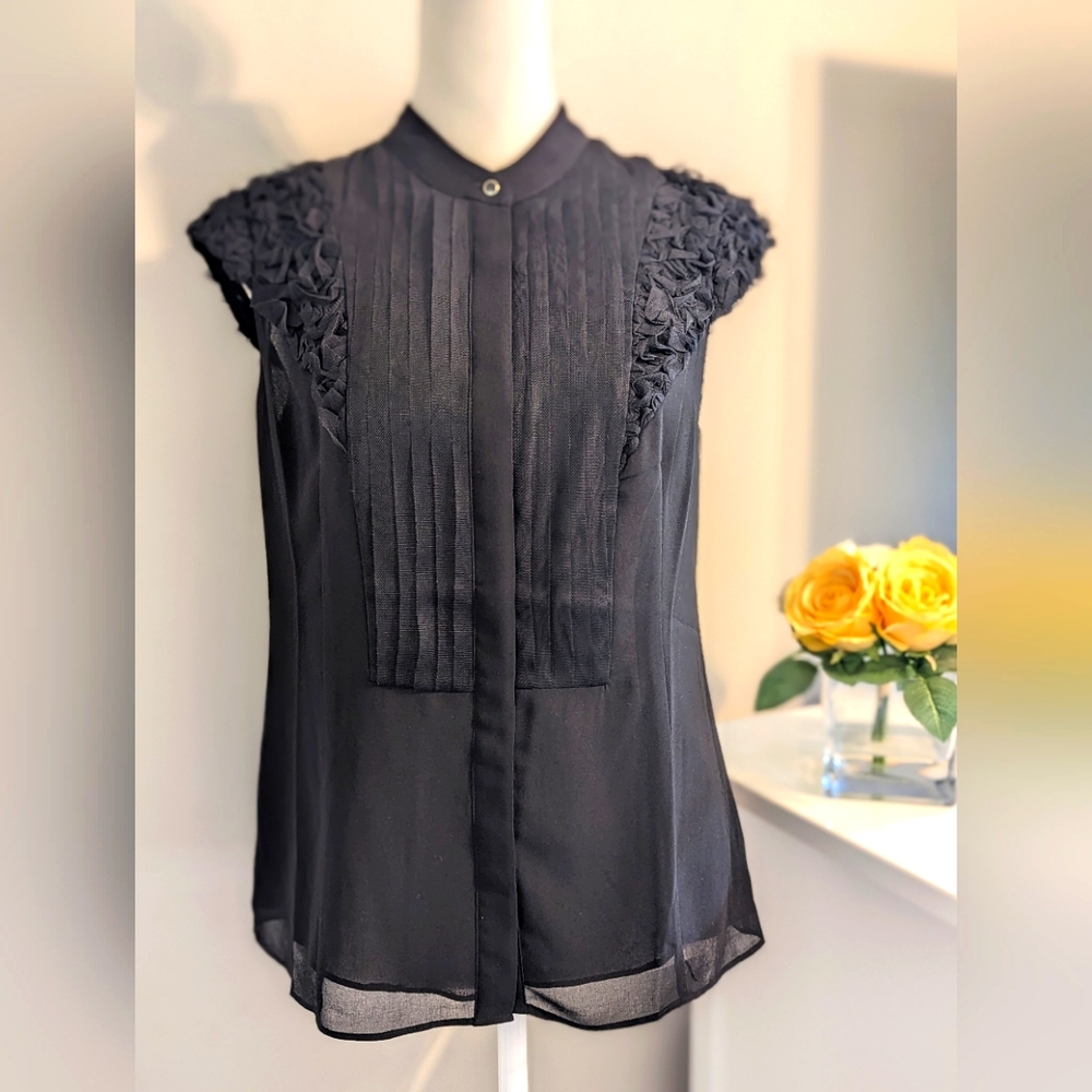 NWT WHBM mesh blouse